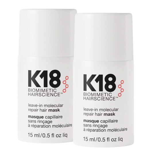 K18 leave-in molecular repair hair mask Duo - 4 minūšu neizskalojama maska, 2x 15 ml