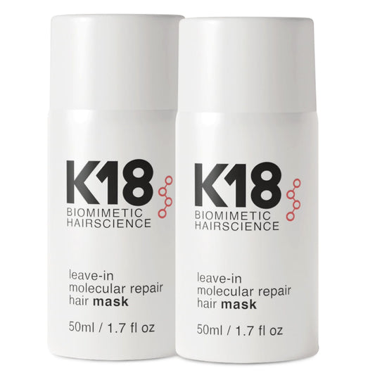 K18 leave-in molecular repair hair mask Duo - 4 minūšu neizskalojama maska, 2x 50 ml