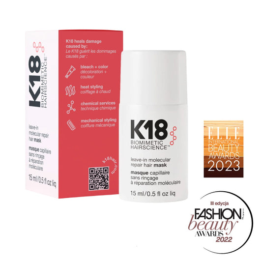 K18 leave-in molecular repair hair mask - 4 minūšu neizskalojama maska, 15 ml